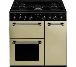 SMEG  Blenheim 90 cm Dual Fuel Range Cooker - Cream & Black